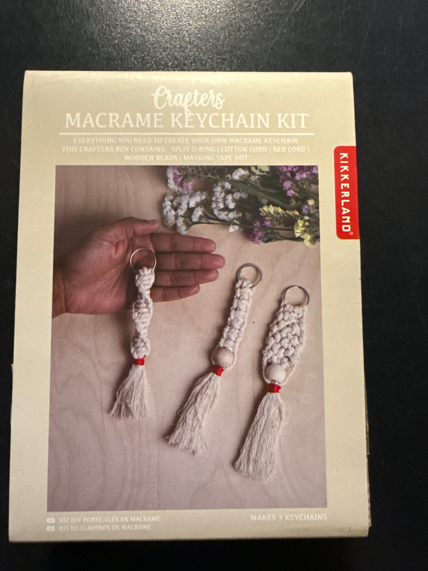 Macrame lyklakippa 3 í pk